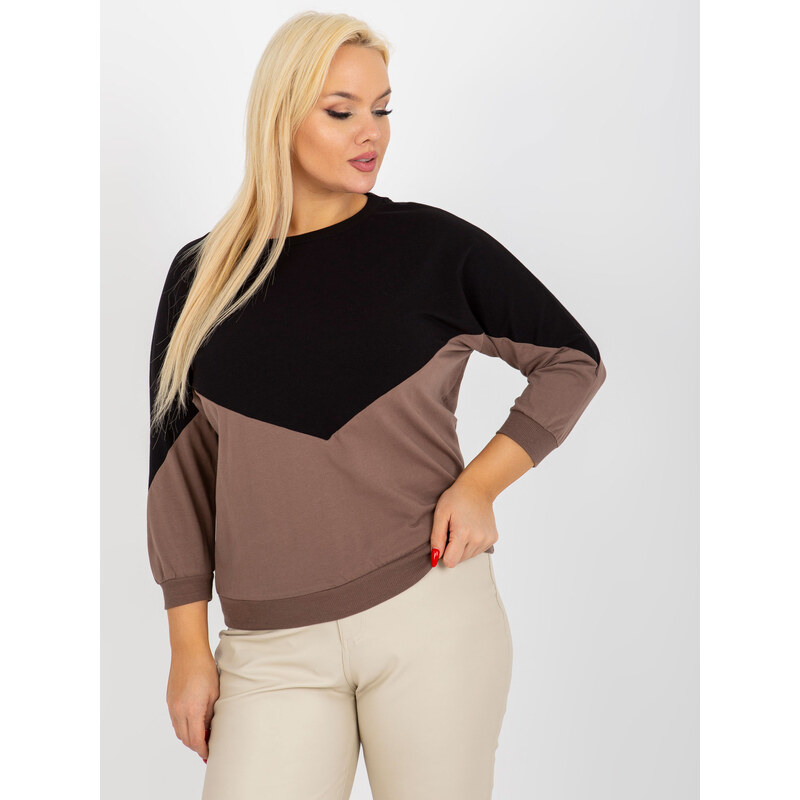 RELEVANCE Bavlnené tričko - čierna/hnedá -RV-BZ-8462.40P-b-b 57951227