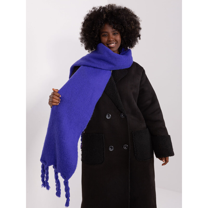 ITALY MODA Tmavofialový šál s vrkočmi -AT-SZ-2313502.94P-dark purple 57954027