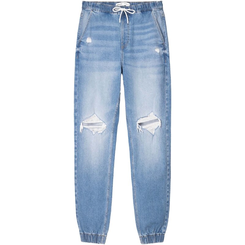 Bershka Džínsy svetlomodrá 63135880