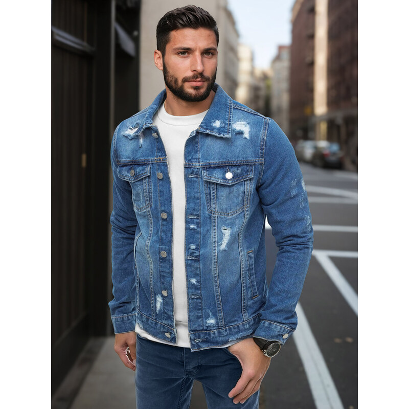 BASIC Modrá pánska džínsová bunda TX3633 22144471