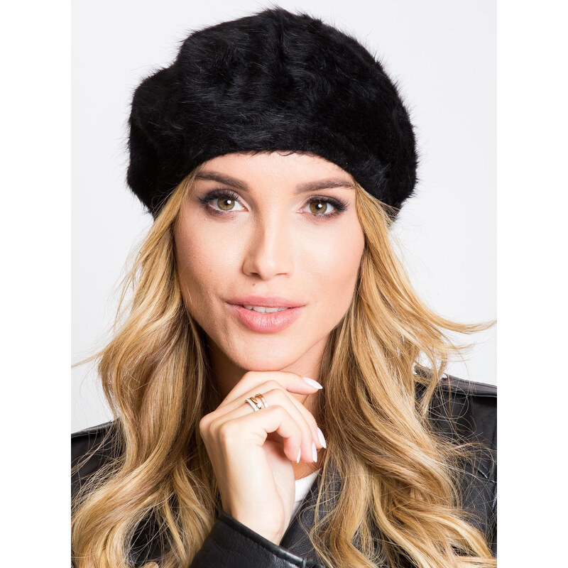 BASIC Čierny dámsky baret AT-CZ-82.44-black 18688253