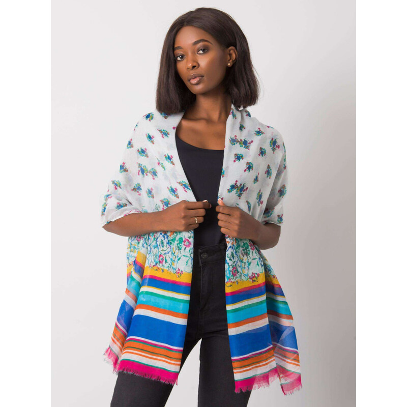 BASIC Biela šatka s kvetinovými vzormi AT-CH-WJ-1X08426-white 26669025