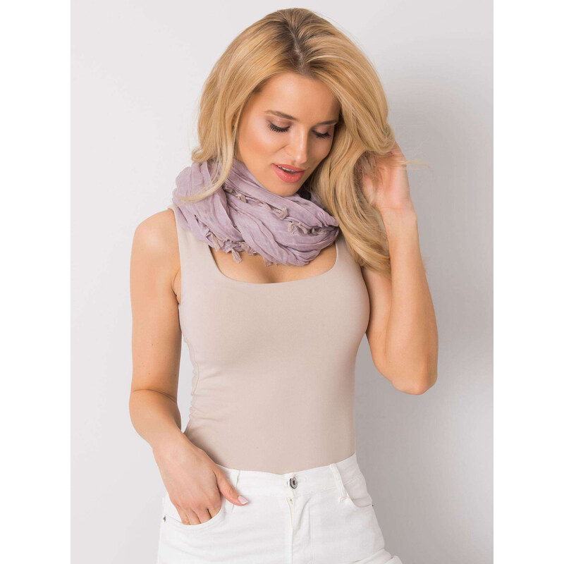 BASIC Fialová šatka so strapcami AT-CH-BF48172-violet 24384513