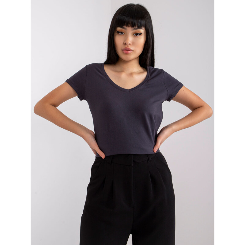 BASIC Dámske tmavosivé tričko RV-TS-4837.30P-dark grey 18774984