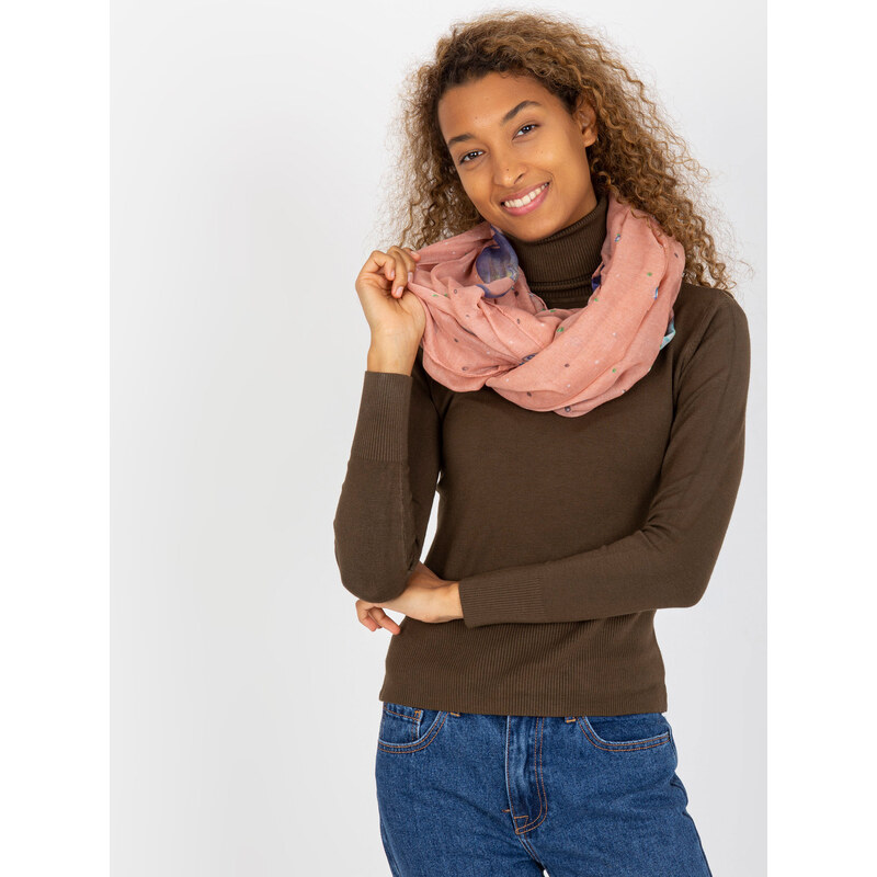 BASIC Svetloružová šatka s kozmickým vzorom AT-KM-TS06.32P-light pink 35917665