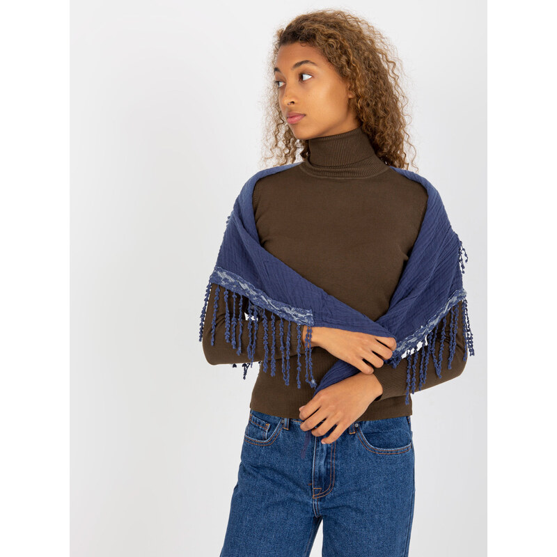 BASIC Modrá šatka so strapcami -AT-CH-0411.68P-dark green 35917646