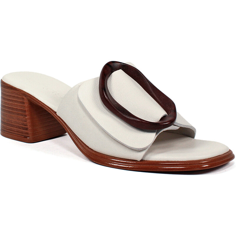 Secretshoes Elegantné kožené Šľapky 62929492