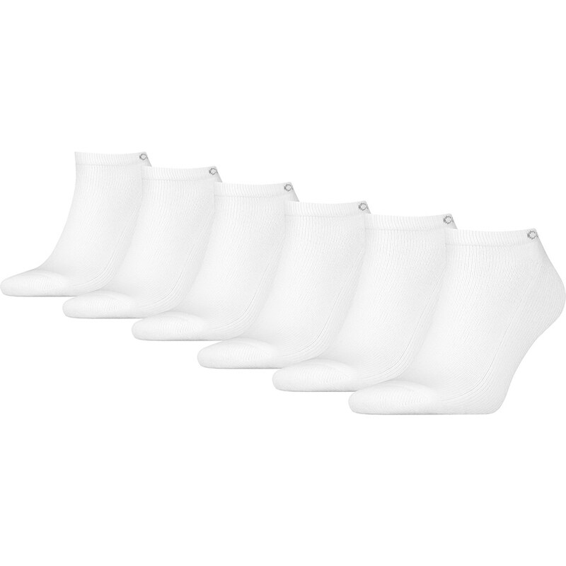CALVIN KLEIN - 6PACK CK biele členkové ponožky s logom Calvin Klein 62930481