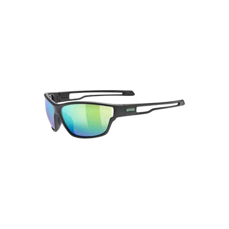 E-shop Uvex Sportstyle 806 okuliare Black Matt/Mirror Green