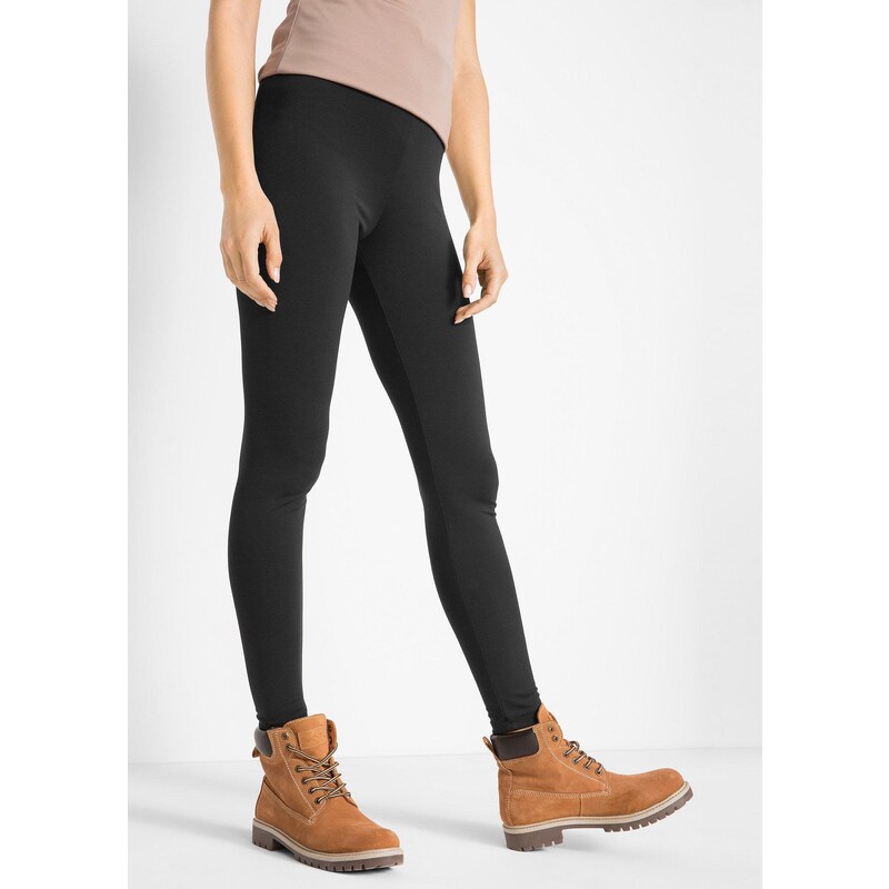 bonprix Termo legíny s pohodlným pásom, farba čierna 45716081
