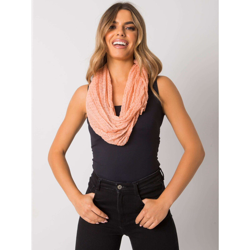 BASIC Broskyňova šatka s bodkami -Nech-CH-3006-peach 26669038
