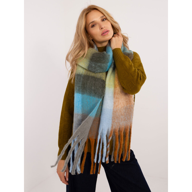 ITALY MODA Farebný dámsky károvaný šál so strapcami AT-SZ-2312501.62 57956263