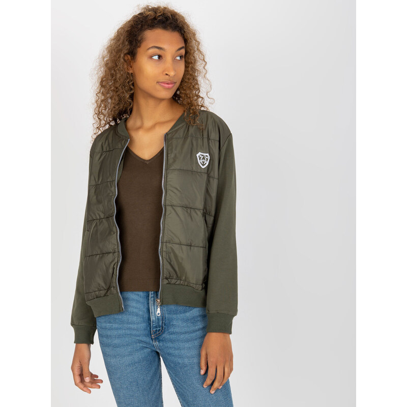 RUE PARIS Khaki bomber bunda so zipsom RV-BL-8229.69P-khaki 57950882