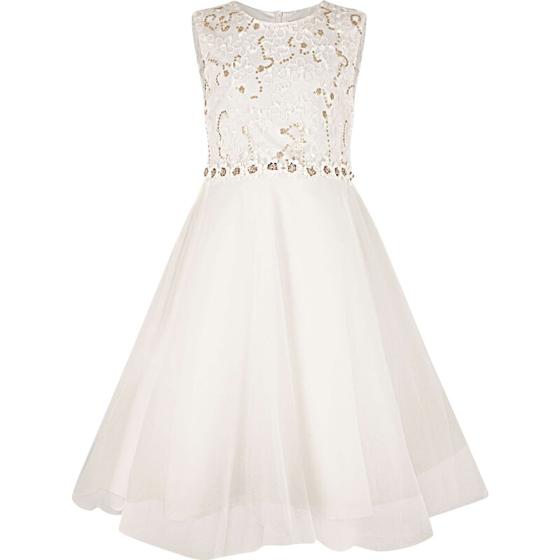 happy girls Šaty zlatá / priehľadná / biela 62937654