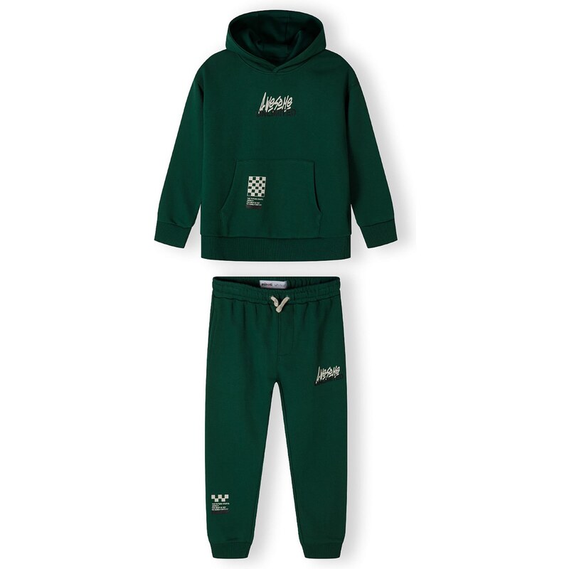 MINOTI Joggingová súprava tmavozelená / biela 63165260