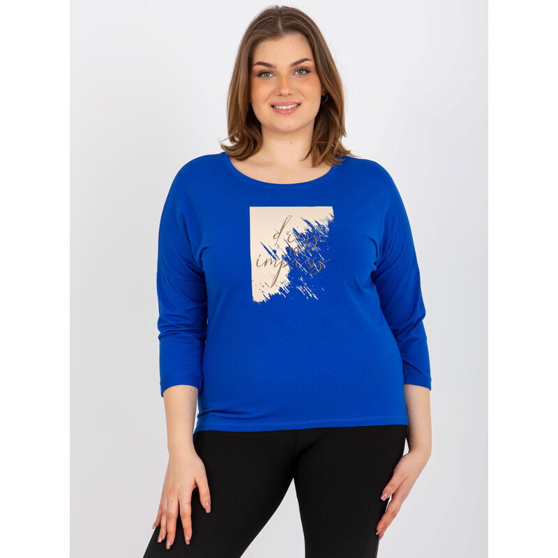 RELEVANCE Kobaltové tričko Dress to impress -RV-BZ-8484.15P-kobalt 57951268