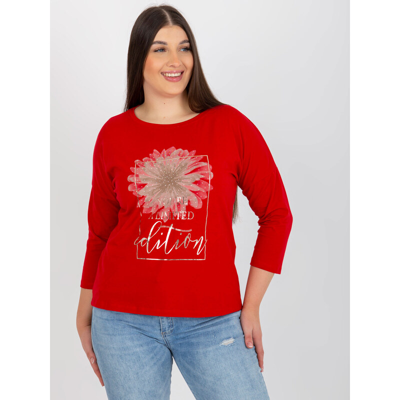 RELEVANCE Červené tričko Youre limited edition RV-BZ-8496.10P-red 57951530