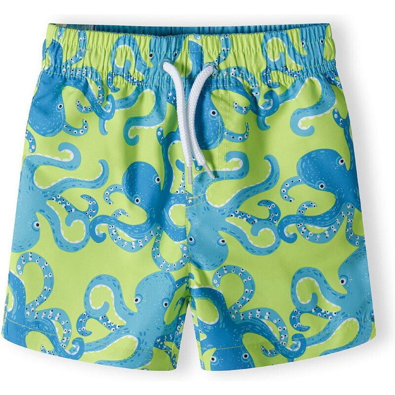 MINOTI Plavecké šortky azúrová / kiwi / čierna / biela 63068488