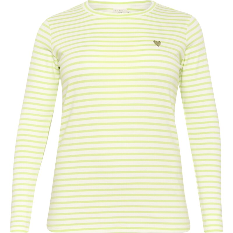 KAFFE CURVE Tričko Lia jablková / biela 62936900