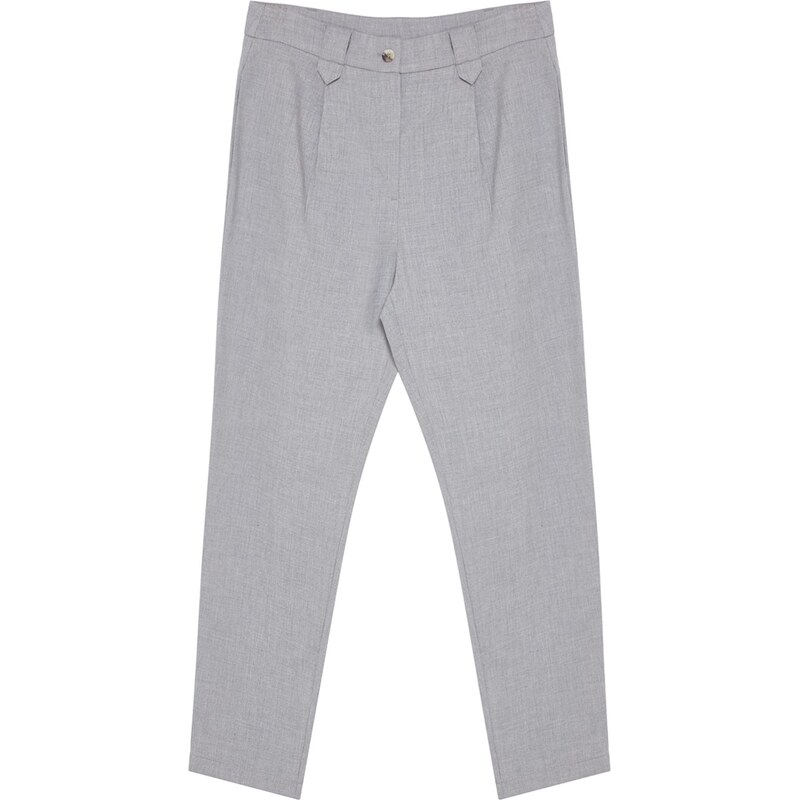 Trendyol Plisované nohavice pastelovo zelená 63135179