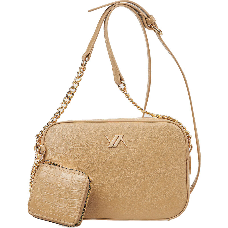 Verde Dámska crossbody kabelka 2 v 1 16-7924 beige 66586729