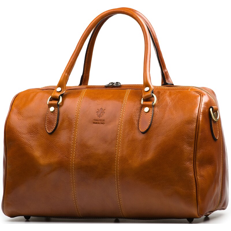 Blaire Kožená cestovná taška Verity koňakovo hnedá 65954809