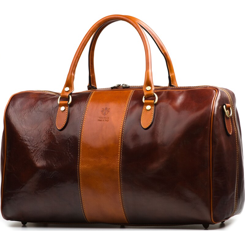 Blaire Kožená cestovná taška Taylor hnedá 64987486