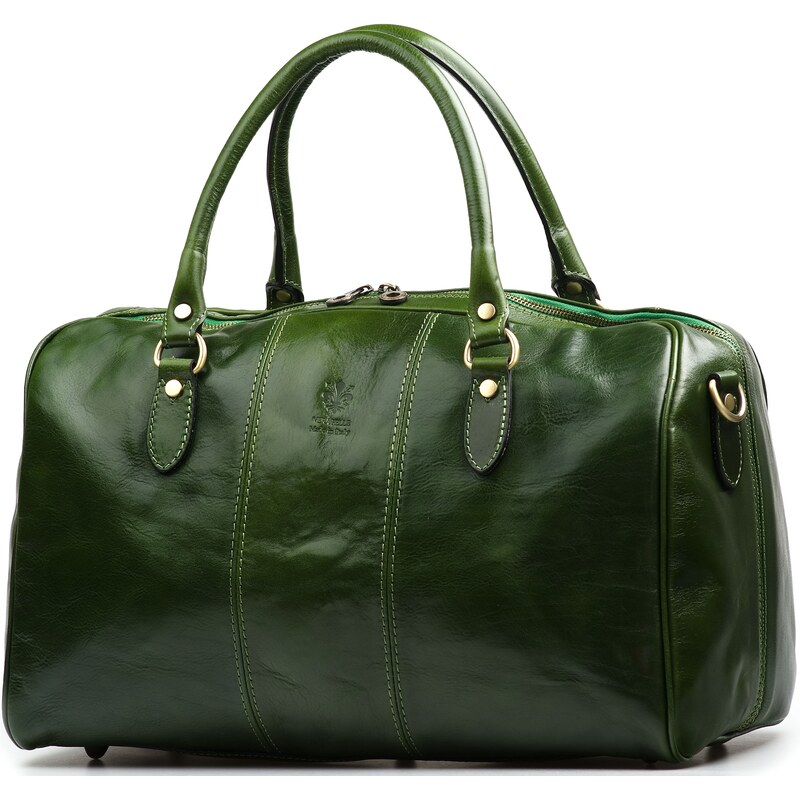 Blaire Kožená cestovná taška Verity zelená 64987493
