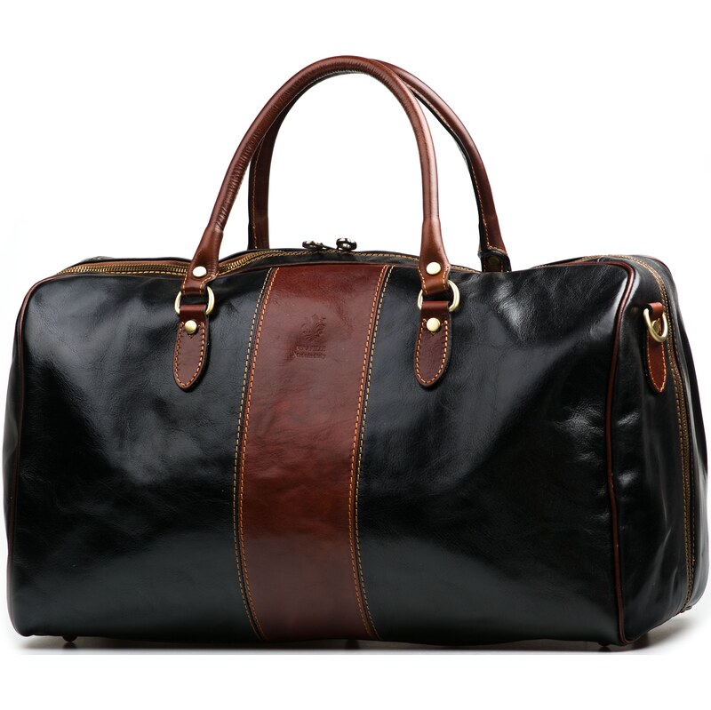 Blaire Kožená cestovná taška Taylor čierna 64987484