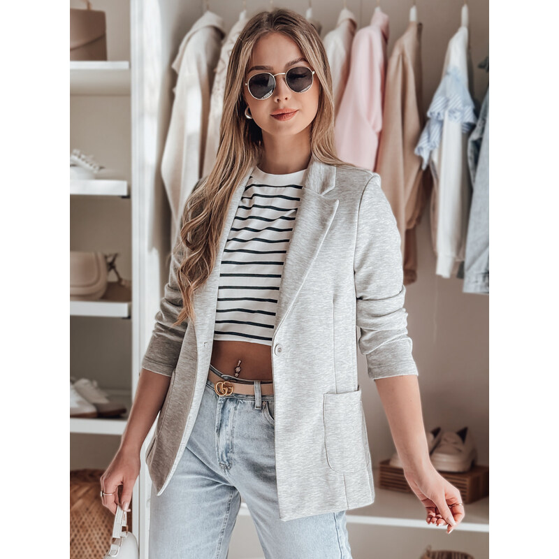 DStreet Dámska marynarka CLASSVENT jasnosivá 64677890