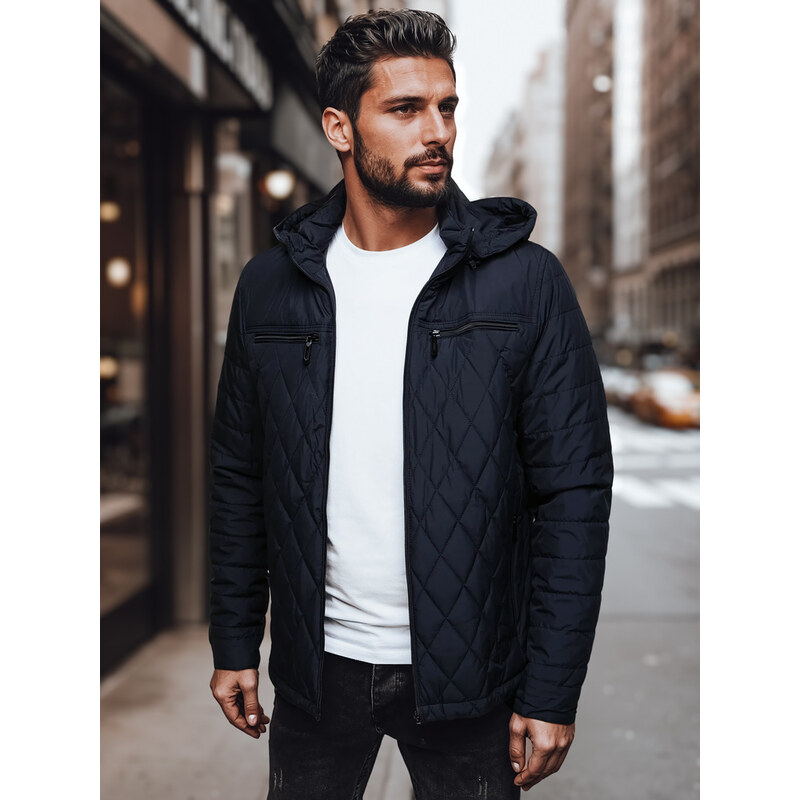 Pánska bunda s kapucňou prešívaná Dstreet TX4988 65691204