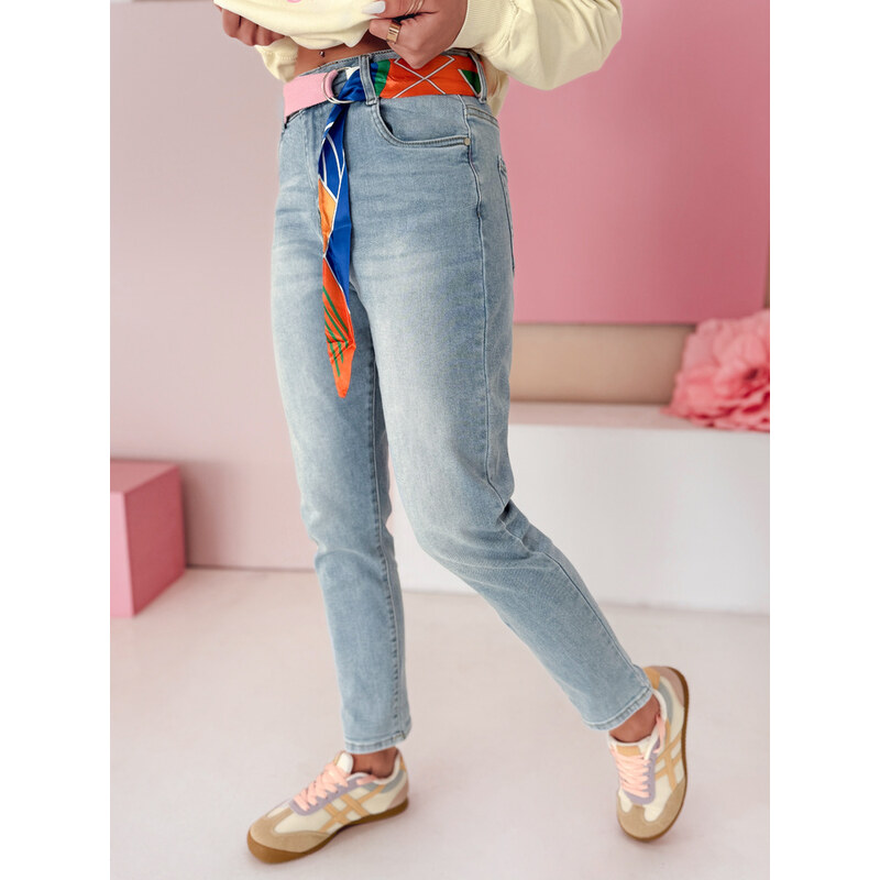 DStreet Dámske džínsy mom fit s vysokým pásom 64676246