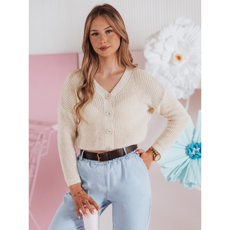 DStreet Dámsky oversize sveter SWEETDREAM ecru 64676267