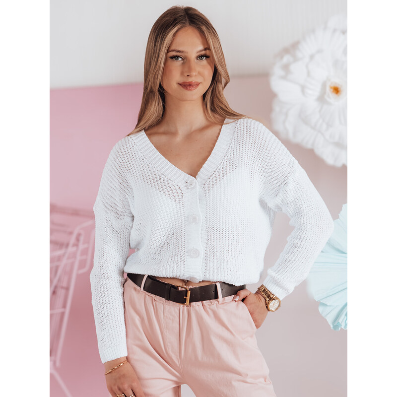 DStreet Dámsky oversize sveter SWEETDREAM biely 64676262