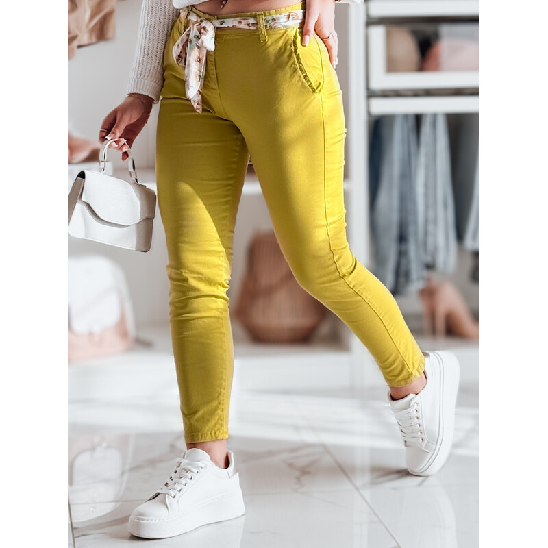 DStreet Dámske chinos nohavice ROSSALI s opaskom 65388943