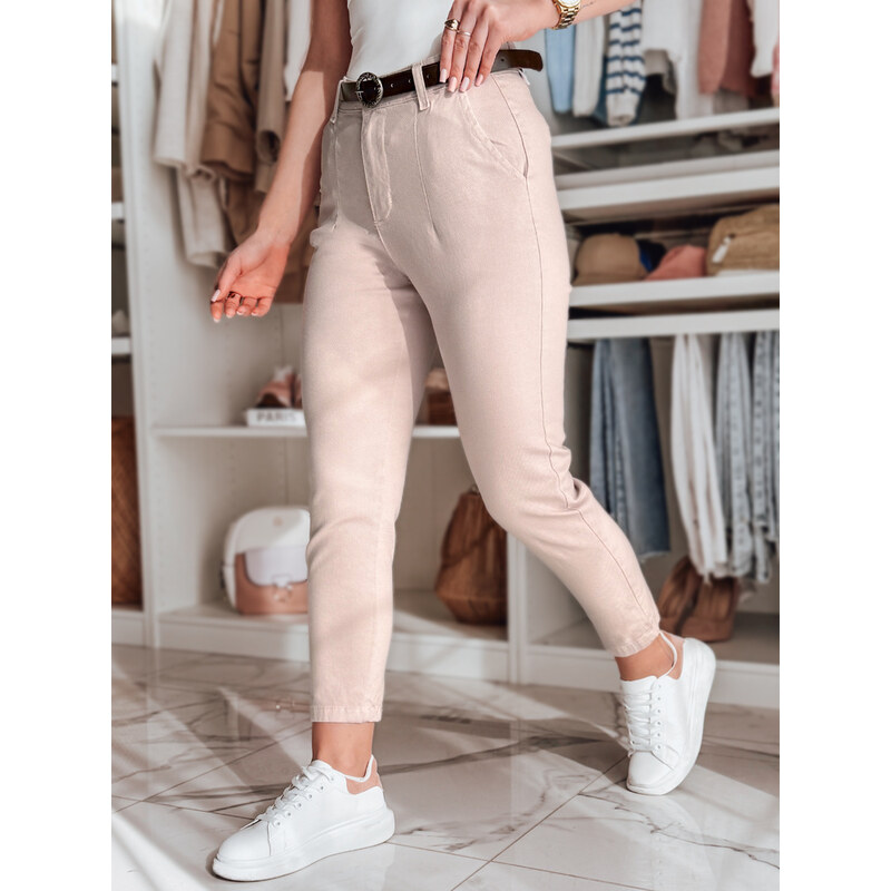 Dámske nohavice slim fit s opaskom TAIRONIK Dstreet UY2538 67027302