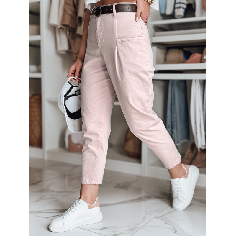 DStreet Dámske chinos nohavice CHINOSKA ružové 64677583