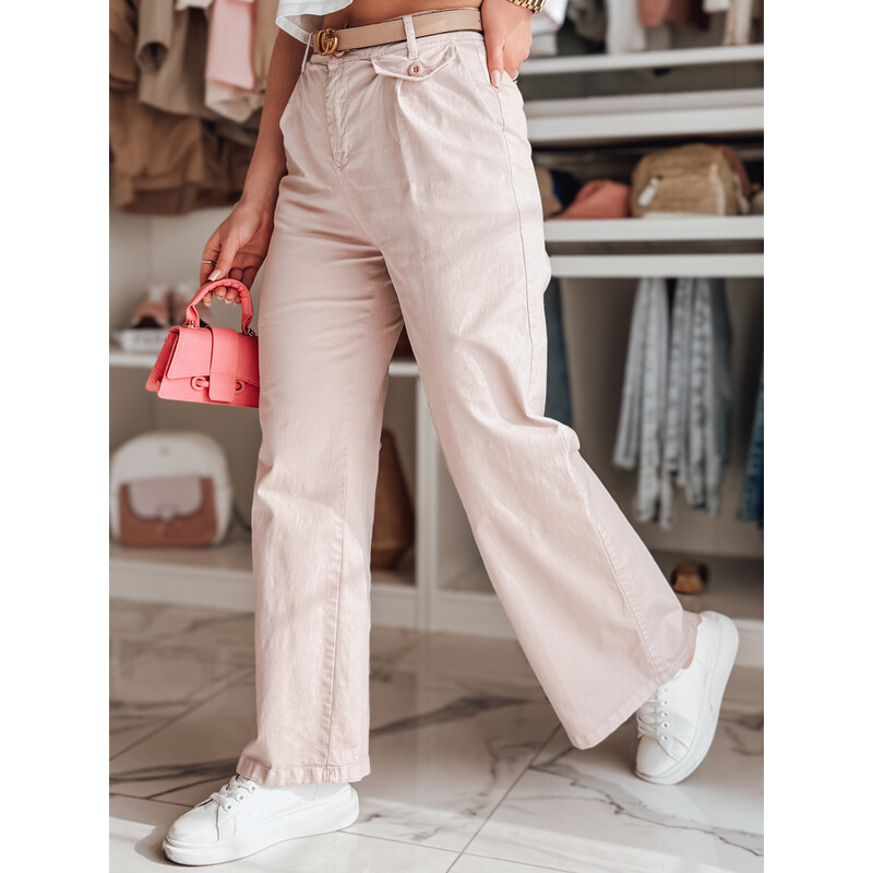 DStreet Dámske nohavice wide leg MOBISKA ružové 64678059