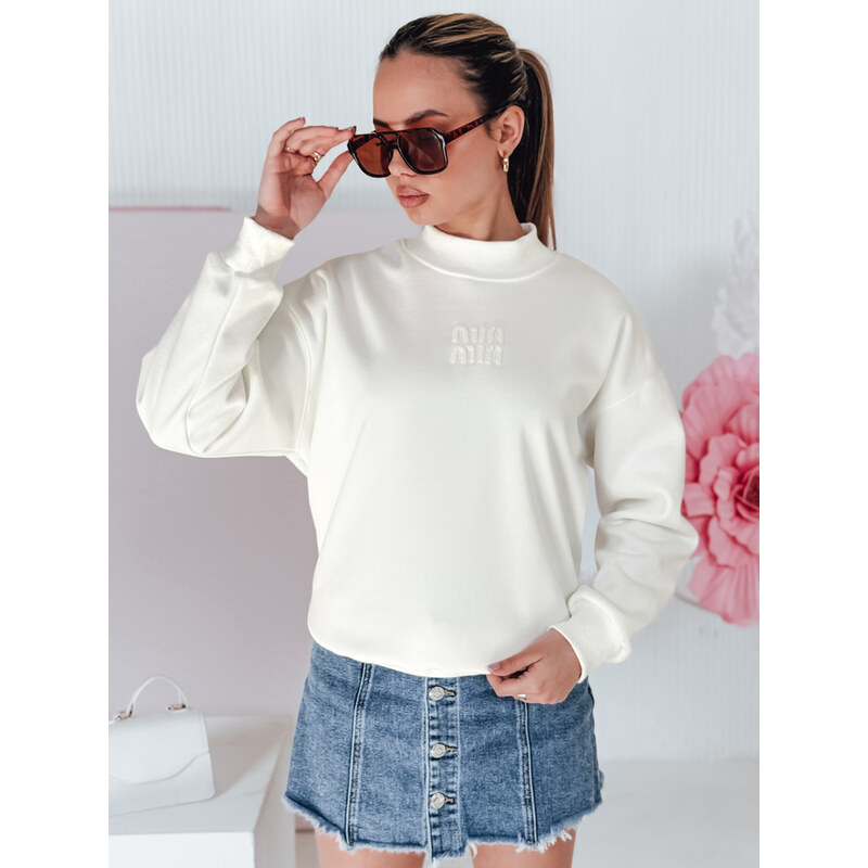 DStreet Dámska oversize mikina LOVASON ecru 64790435