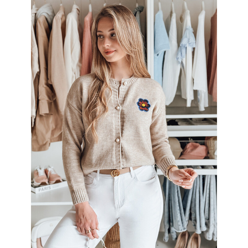 DStreet Dámsky sveter AMELIE s výšivkou, béžový 64678708