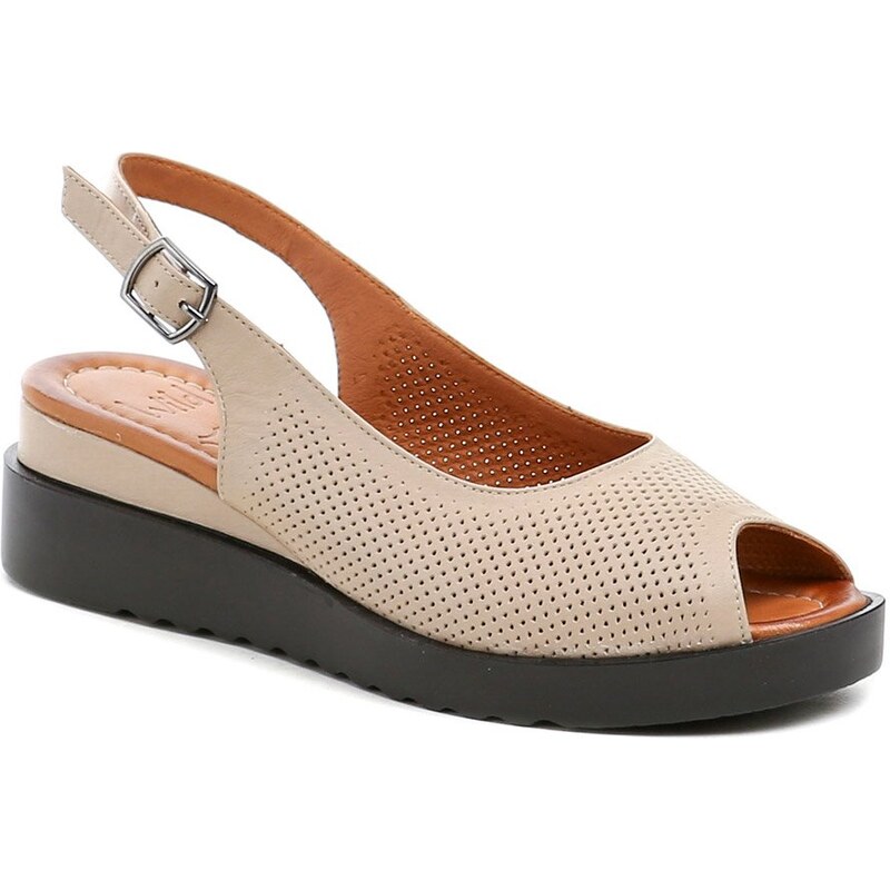 Wild 037738D béžová dámska letná obuv na kline 62954247