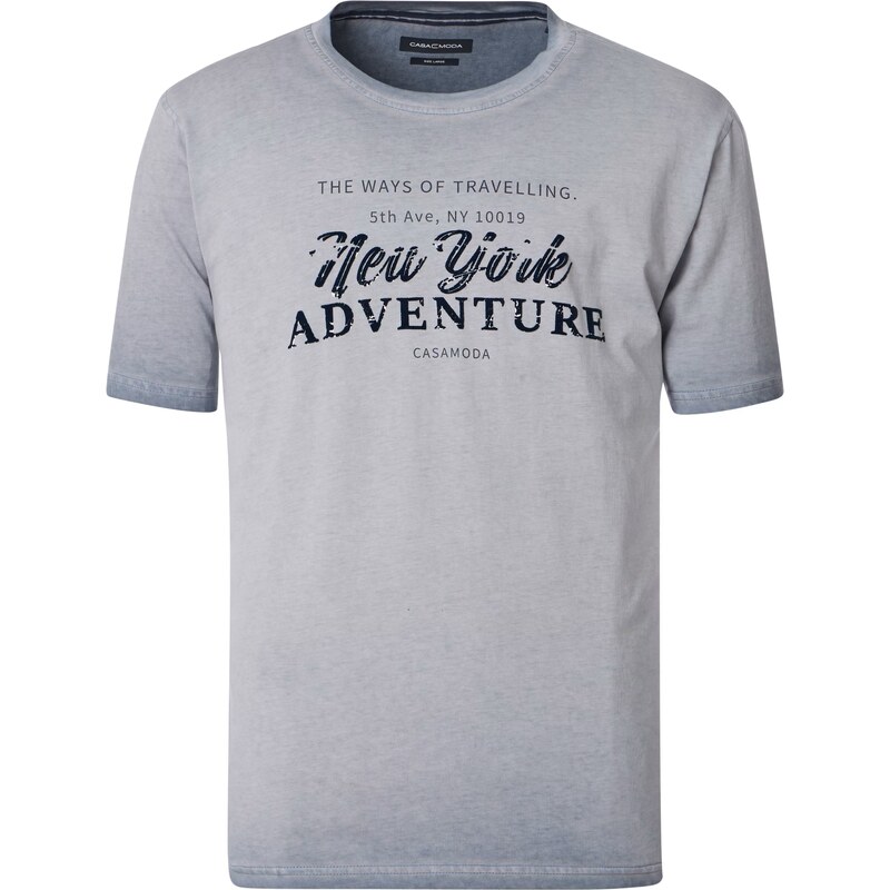 Pánske sivé bavlnené print tričko CASA MODA 62841480