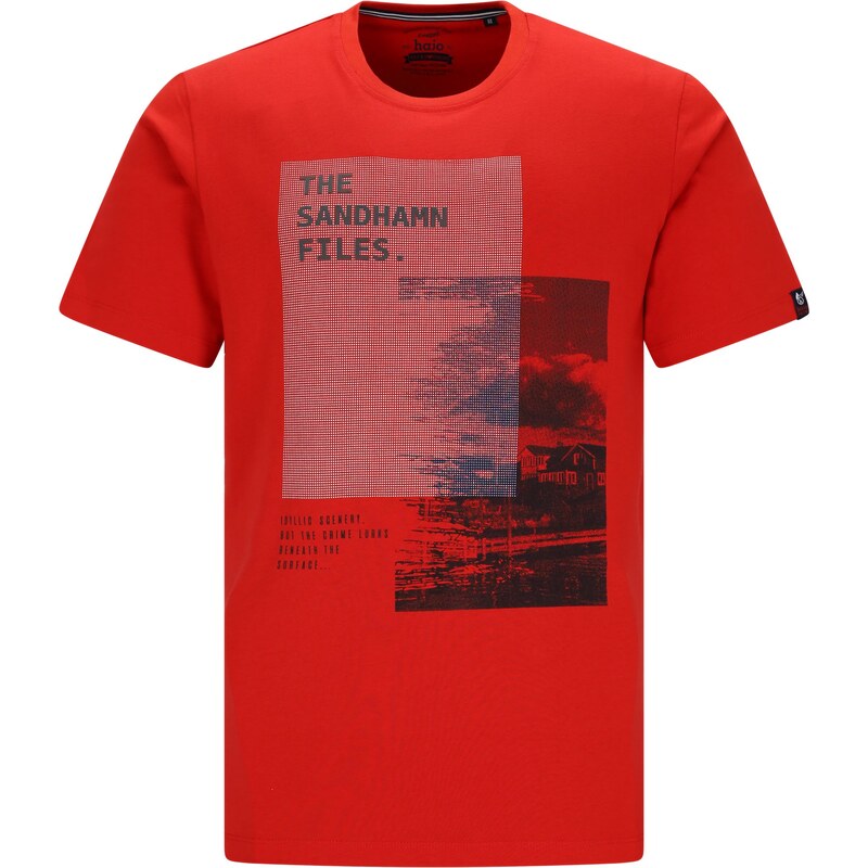 Pánske červené bavlnené tričko HAJO 62841494