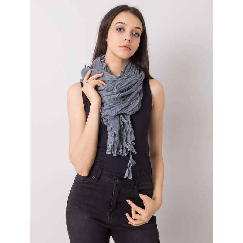 BASIC Šedá šatka so strapcami AT-CH-BF48172-grey 23861222
