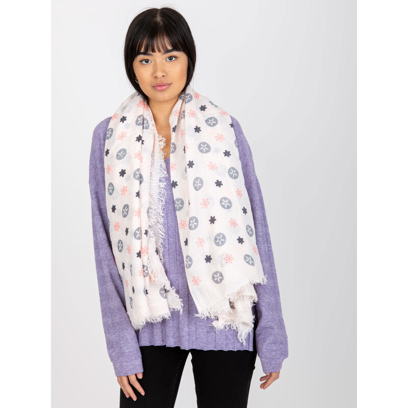 BASIC Svetloružový šál so vzorom -AT-CH-23505-1.55-light pink 37378581