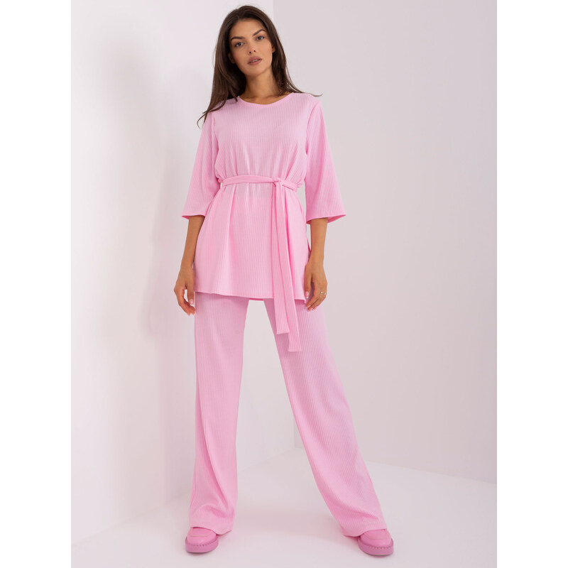 BASIC Svetloružový ležérny komplet -LK-KMPL-509389.28P-light pink 44525662