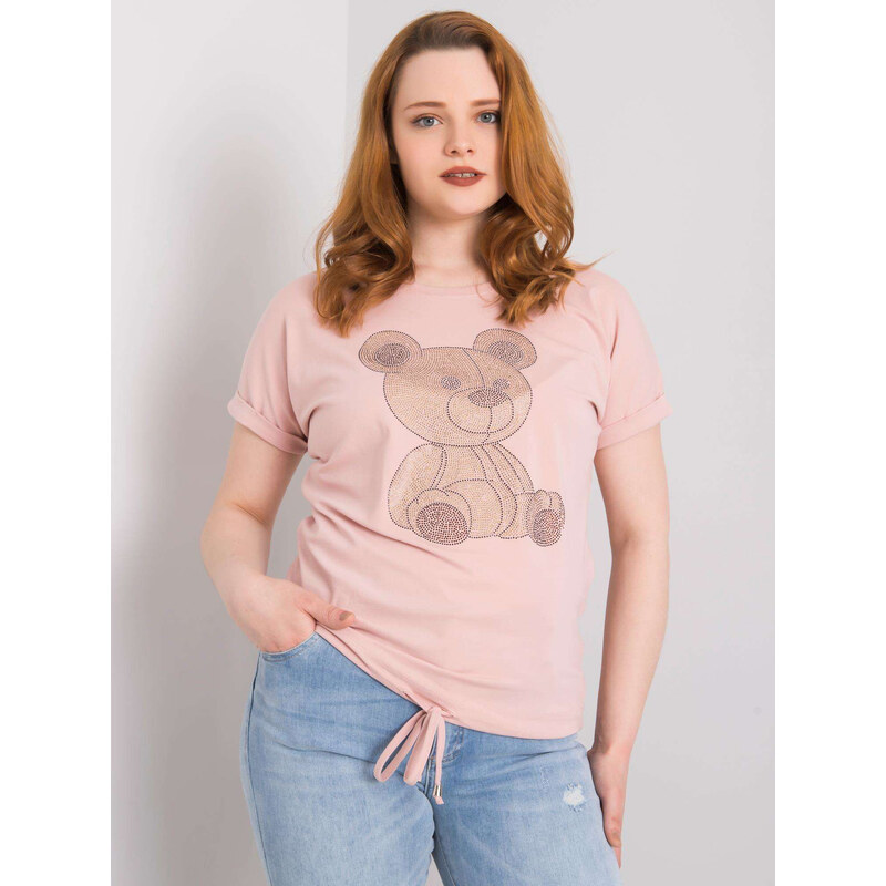 RELEVANCE Ružové dámske tričko s medvedíkom RV-BZ-6428.47-pink 57947597