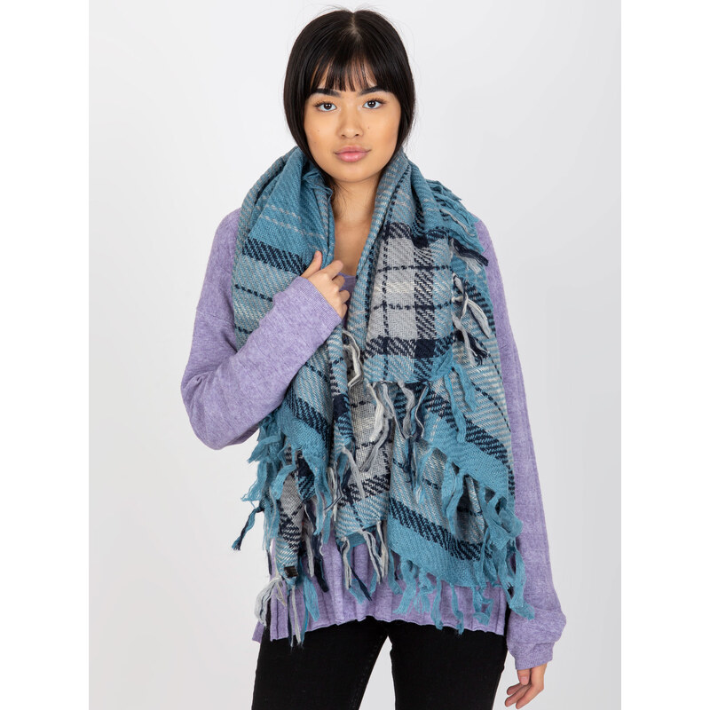 ITALY MODA Modrý šál so vzorom AT-CH-17501-1.57-blue 57951302