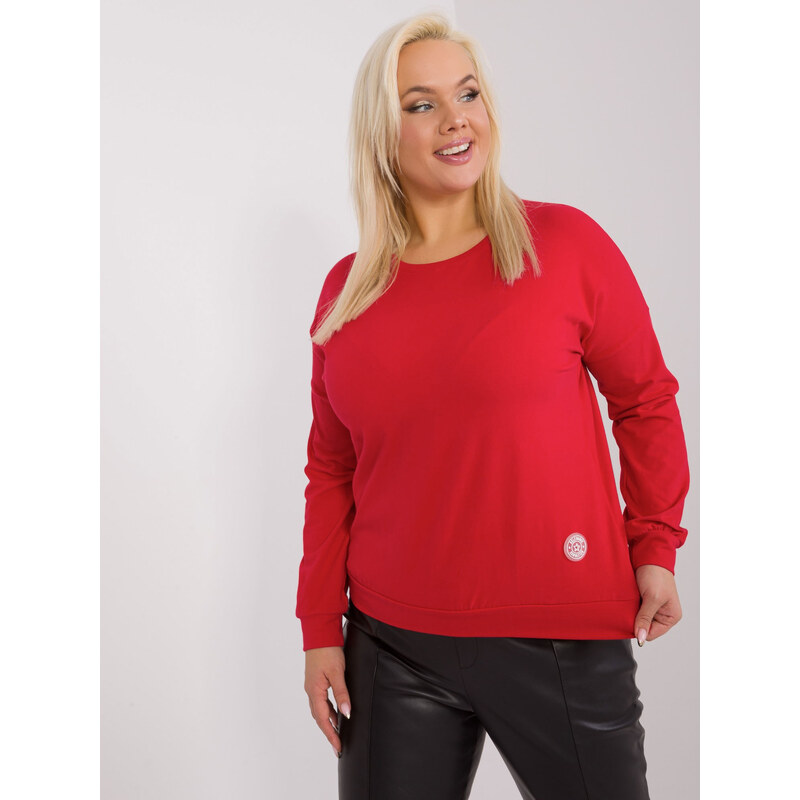 RELEVANCE Červené jednofarebné tričko RV-BZ-9258.22-red 57953992