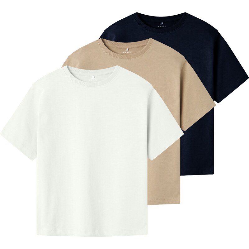 NAME IT Tričko NKMVobbo farba ťavej srsti / čierna / biela 62961161